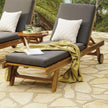 Pack 2 tumbonas para jardín con Ruedas, Reclinable, Madera Teca Grado A, Medidas 65x200x35 cm