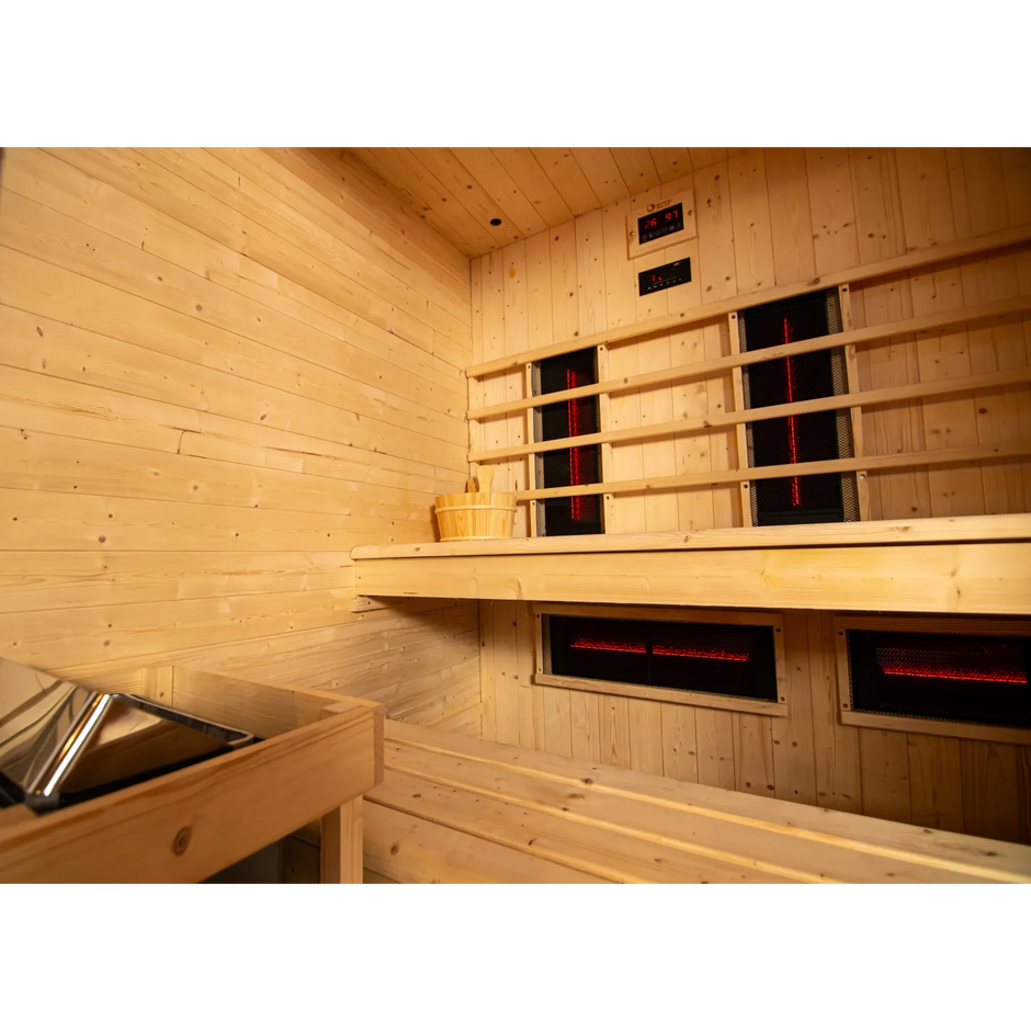 Sauna de infrarrojos+vapor para 4/5 personas