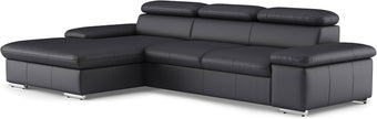 Sofá esquinero con función de Cama, cabecero Ajustable + Silla Larga Grande, 286 x 73 x 174 cm
