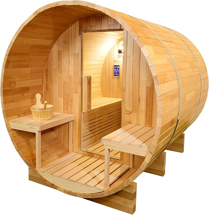Sauna 6 Personas de Vapor con Estufa de Piedras | Cuida la Piel I Elimina toxinas I Reduce el estrés | Radio I USB I Bluetooh