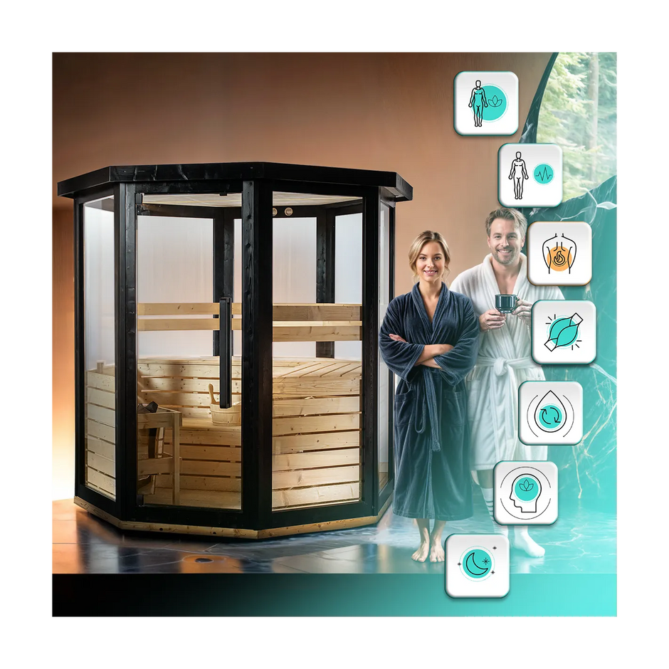 Sauna exterior de vapor para 4/5 personas