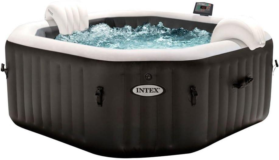 Spa hinchable 4 personas octogonal, Burbujas Deluxe y chorros de agua (55081)