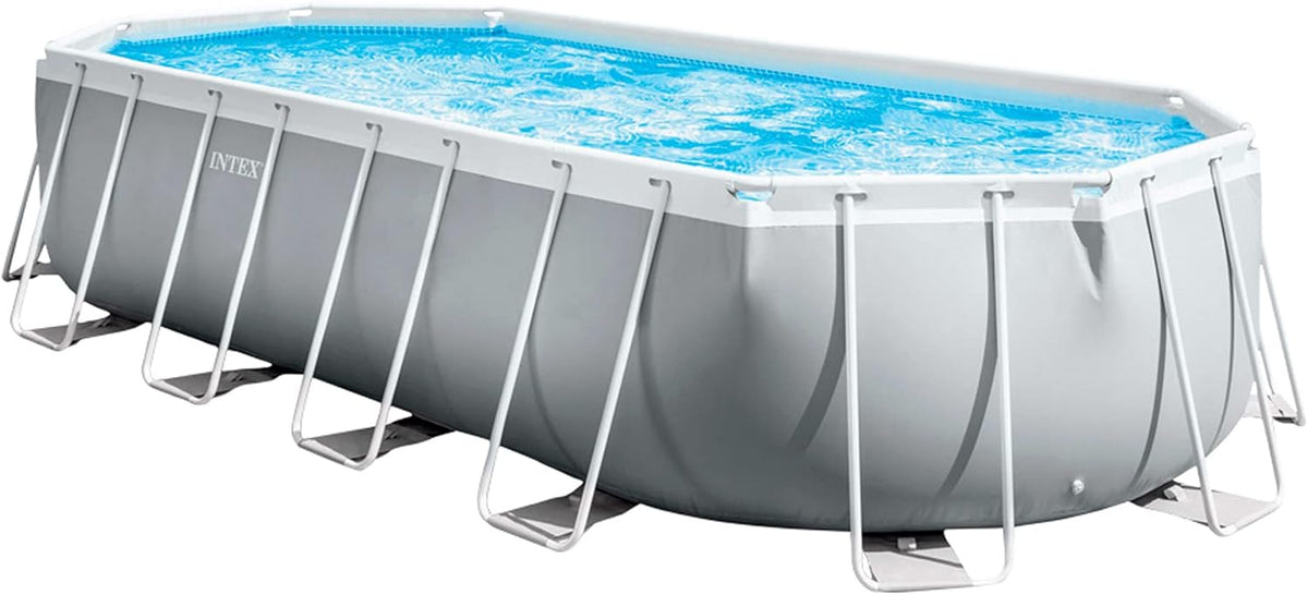 Piscina desmontable ovalada intex prism frame 610x305x122 cm con depuradora