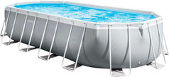 Piscina desmontable ovalada intex prism frame 610x305x122 cm con depuradora