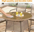 Conjunto Mesa y Sillas Jardin Muebles Jardin Exterior 5 Piezas con 4 Sillones y Tablab Redonda