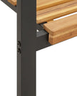 Jardin Exterior Aluminio y Acacia Mesa y 6 Sillas Juego de Comedor de Jardin 7 pzas