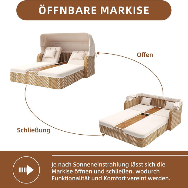 Muebles de terraza resistentes a la intemperie, incluye sofá, taburete, sillón y mesa