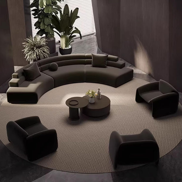 Juego De Sofá Y Mesa De Centro Semicircular, Sofá De Recepción