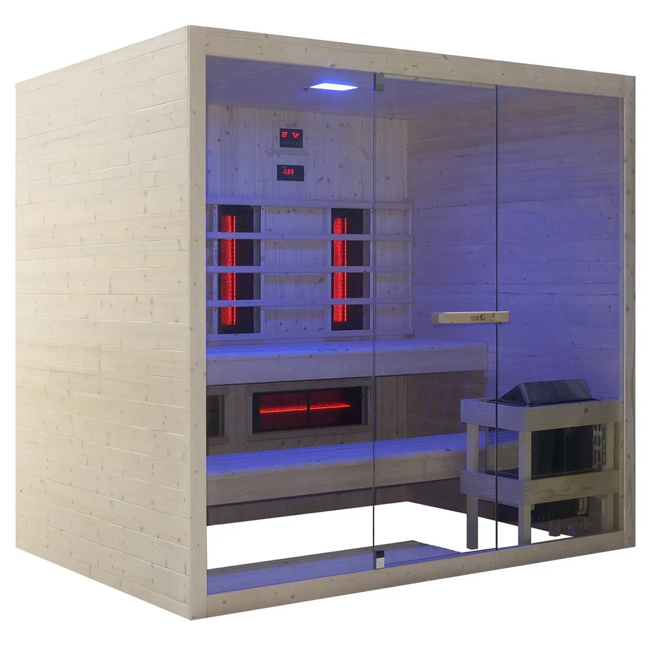 Sauna de infrarrojos+vapor para 4/5 personas