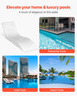 Tumbonas de 2 Piezas, Chaise Longue tumbonas para el Interior de la Piscina para Profundidades de Agua de hasta 12,7 cm