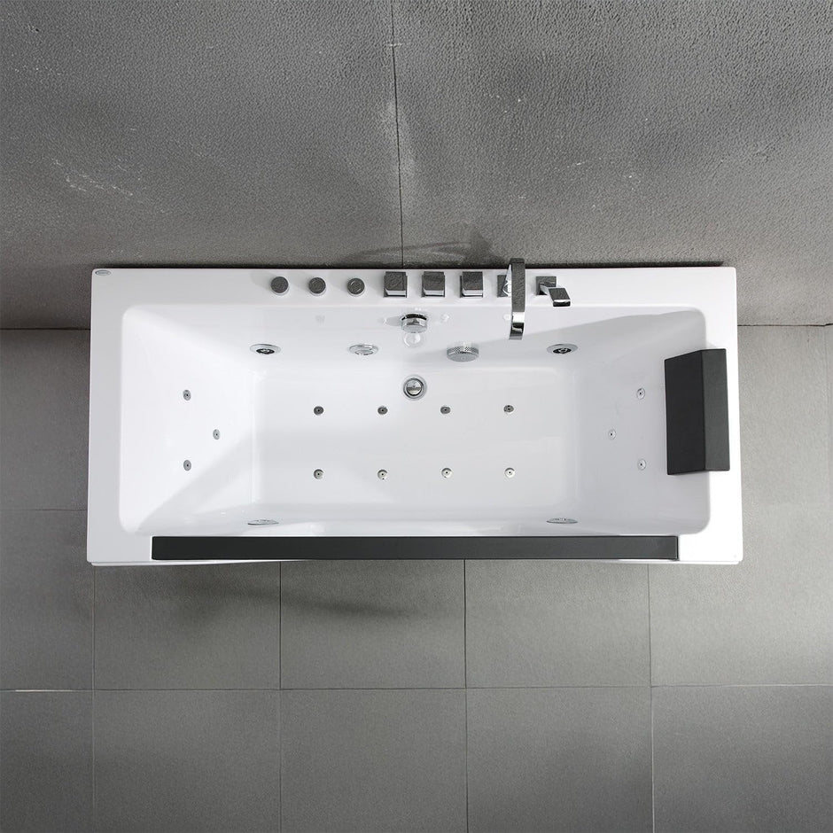Bañera de hidromasaje con ojo de buey L. 170 x l. 78 cm