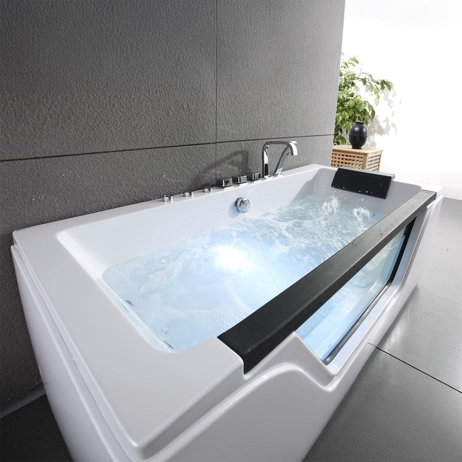 Bañera de hidromasaje con ojo de buey L. 170 x l. 78 cm