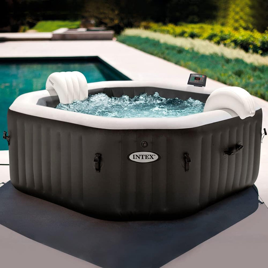 Spa hinchable 4 personas octogonal, Burbujas Deluxe y chorros de agua (55081)