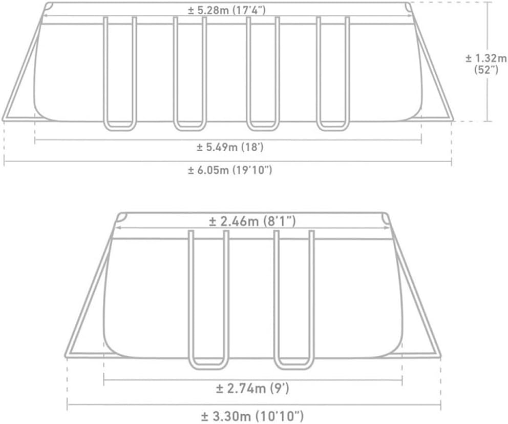 Piscina Desmontable Ultra Frame 549 x 274 x 132 cm, 17.203 litros