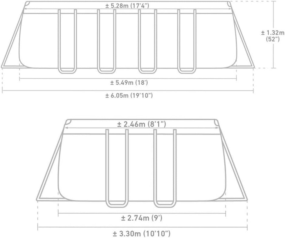 Piscina Desmontable Ultra Frame 549 x 274 x 132 cm, 17.203 litros