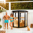 Sauna Exterior Vapor hasta 4 ó 5 Personas | Abeto I Temperatura Regulable I Iluminación