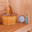Estufa de sauna para 3 personas, incluye piedras para sauna, 2 lámparas, cristal de seguridad