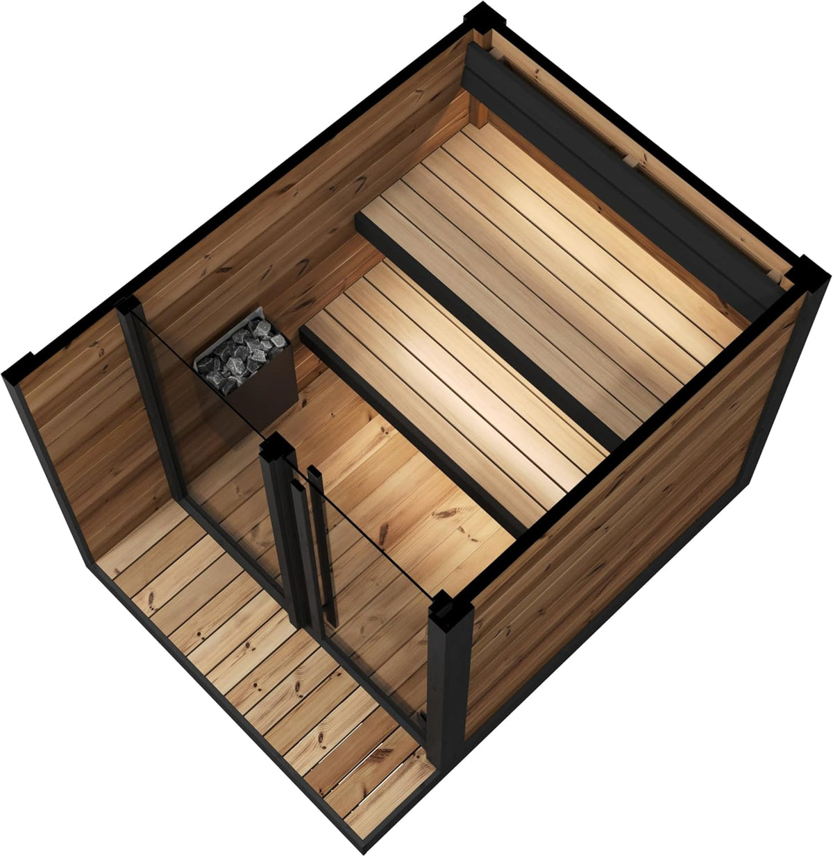 Sauna Exterior Hiki S, Diseñada, 149,6x201,9 cm, Capacidad para hasta 4 Personas