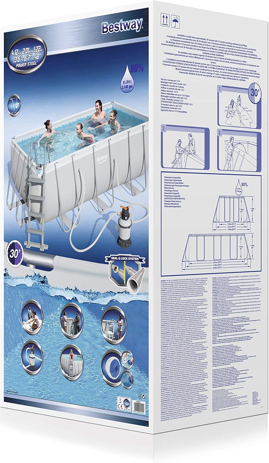 Piscina Desmontable Tubular Power Steel 412x201x122 cm