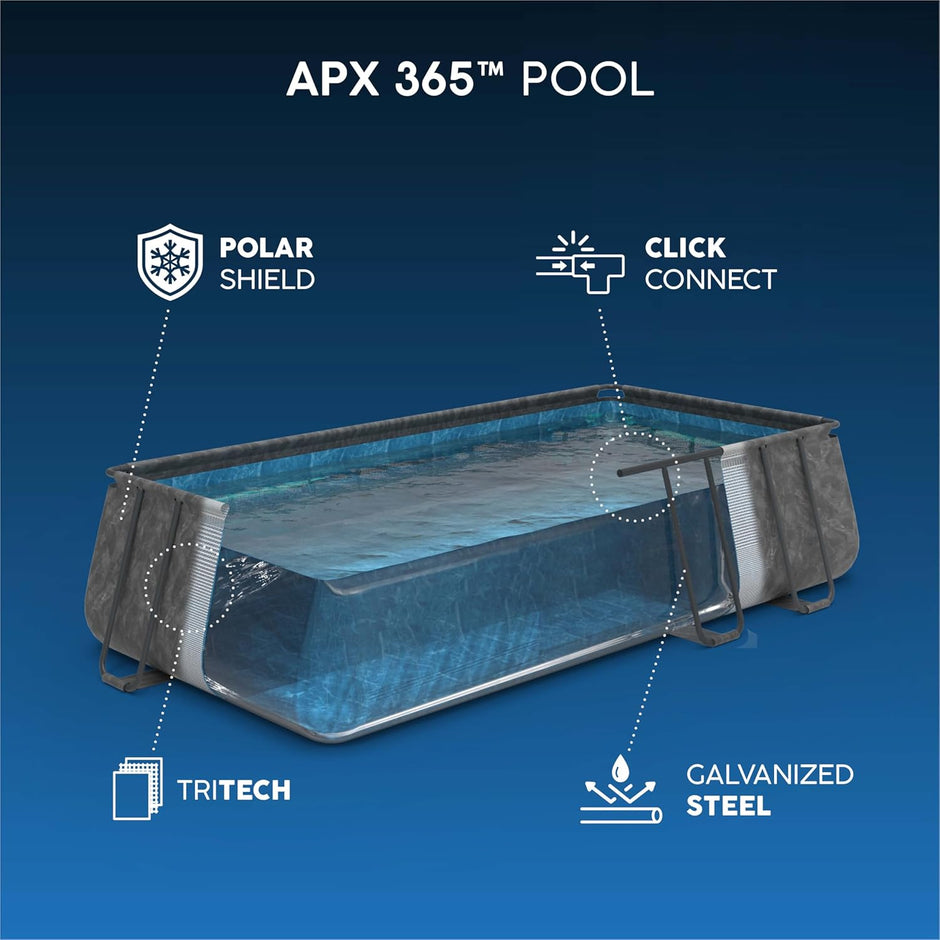 Juego de Piscina Rectangular de 24' x 12' x 52