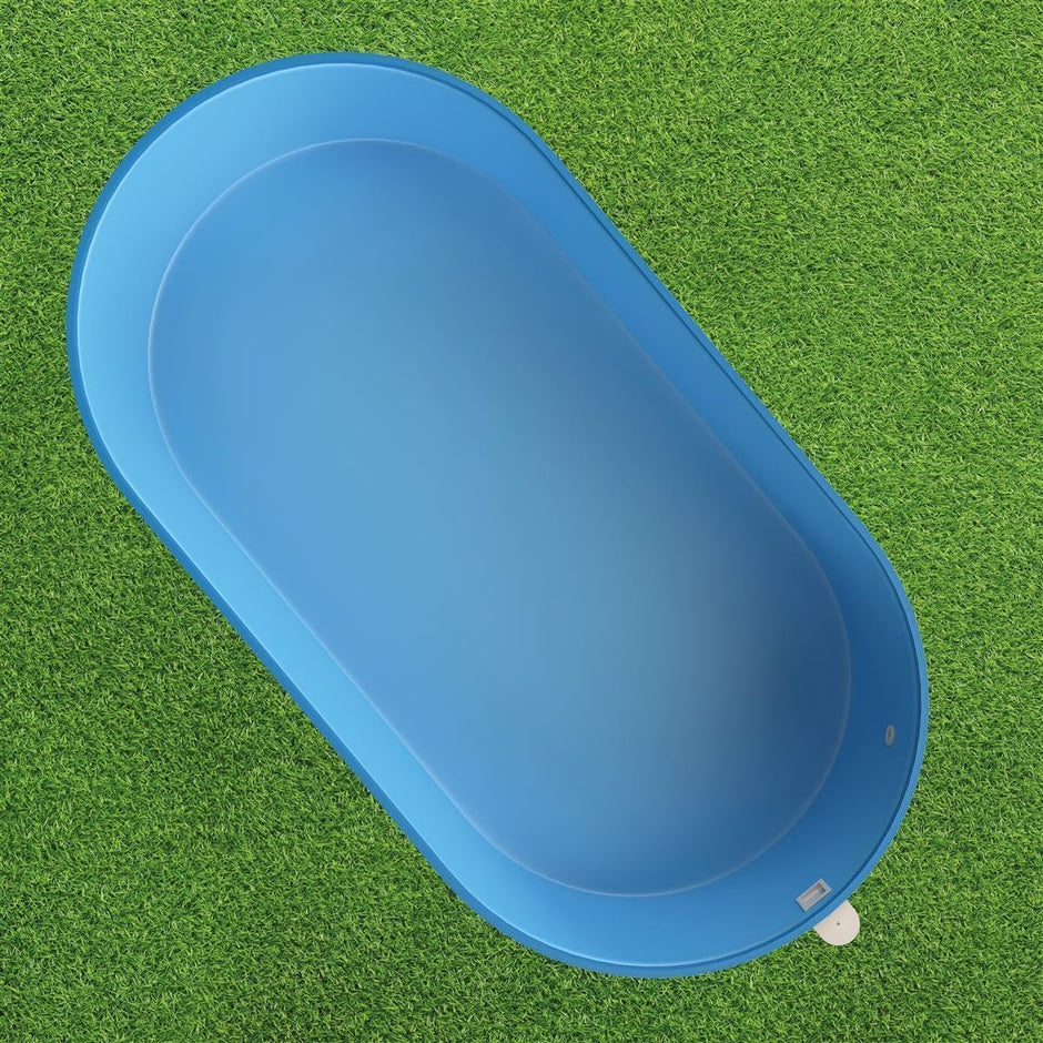 Piscina Set de ovales de pared de acero inoxidable 5,25 m x 3,20 m x 1,20 m