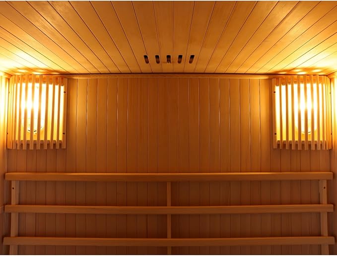 Estufa de sauna para 3 personas, incluye piedras de sauna, cristal de seguridad, con cubo con creador