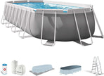 Piscina desmontable ovalada intex prism frame 610x305x122 cm con depuradora