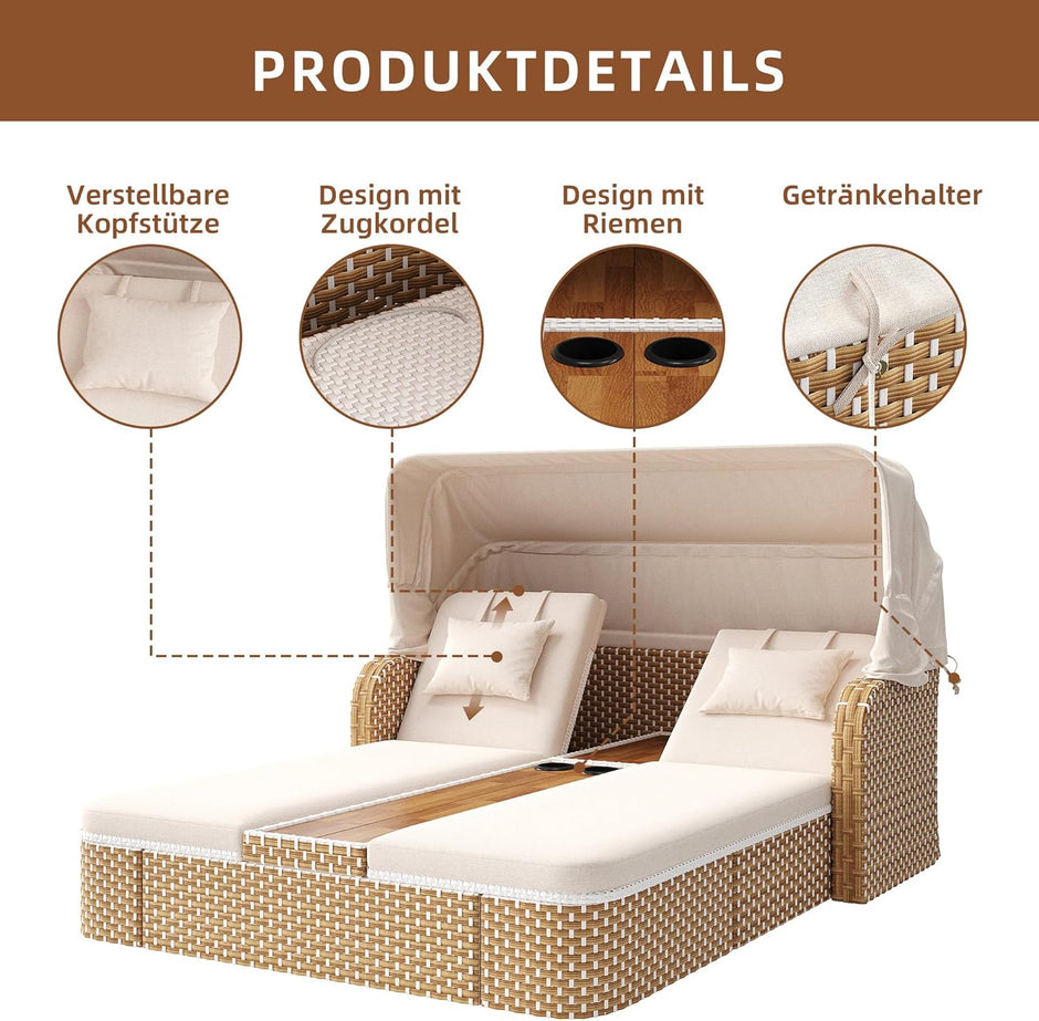 Muebles de terraza resistentes a la intemperie, incluye sofá, taburete, sillón y mesa