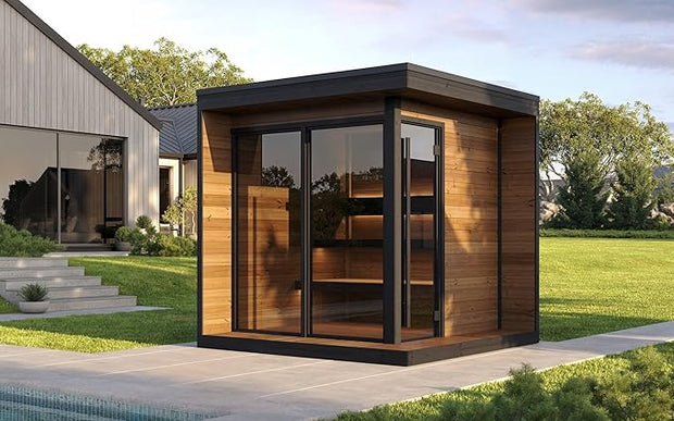 Sauna Exterior Hiki L, 229x229 cm, Capacidad para hasta 6 Personas