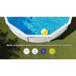 GRE - Kit de piscina redonda elevada de acero blanco de Ø300 x 122 cm (incluye filtro de arena y escalera)