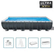 Kit de piscina desmontable tubular Intex Ultra XTR - 732 x 366 x 132 cm - Rectangular (Filtro de arena) + Limpiador de piscinas robótico Intex