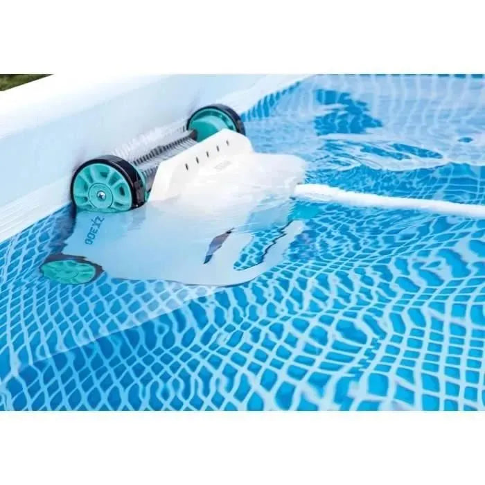Kit de piscina desmontable tubular Intex Ultra XTR - 732 x 366 x 132 cm - Rectangular (Filtro de arena) + Limpiador de piscinas robótico Intex