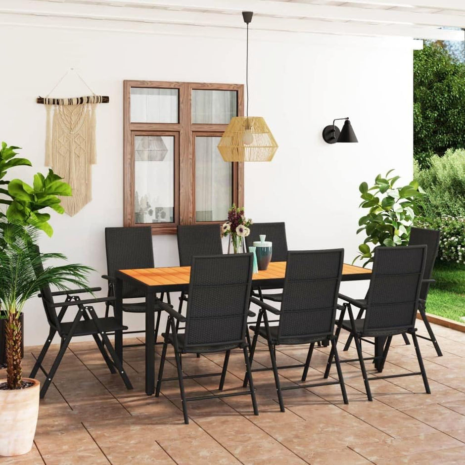 Muebles Jardín Exterior, Estructura de Aluminio & WPC, Mesa y 8 Sillas