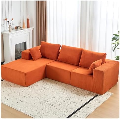 Sofá cama modular en forma de L, moderno sofá convertible con chaise