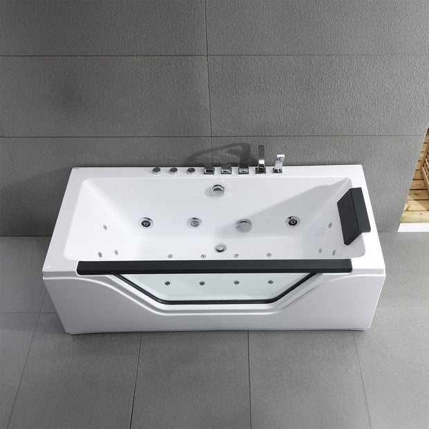 Bañera de hidromasaje con ojo de buey L. 170 x l. 78 cm