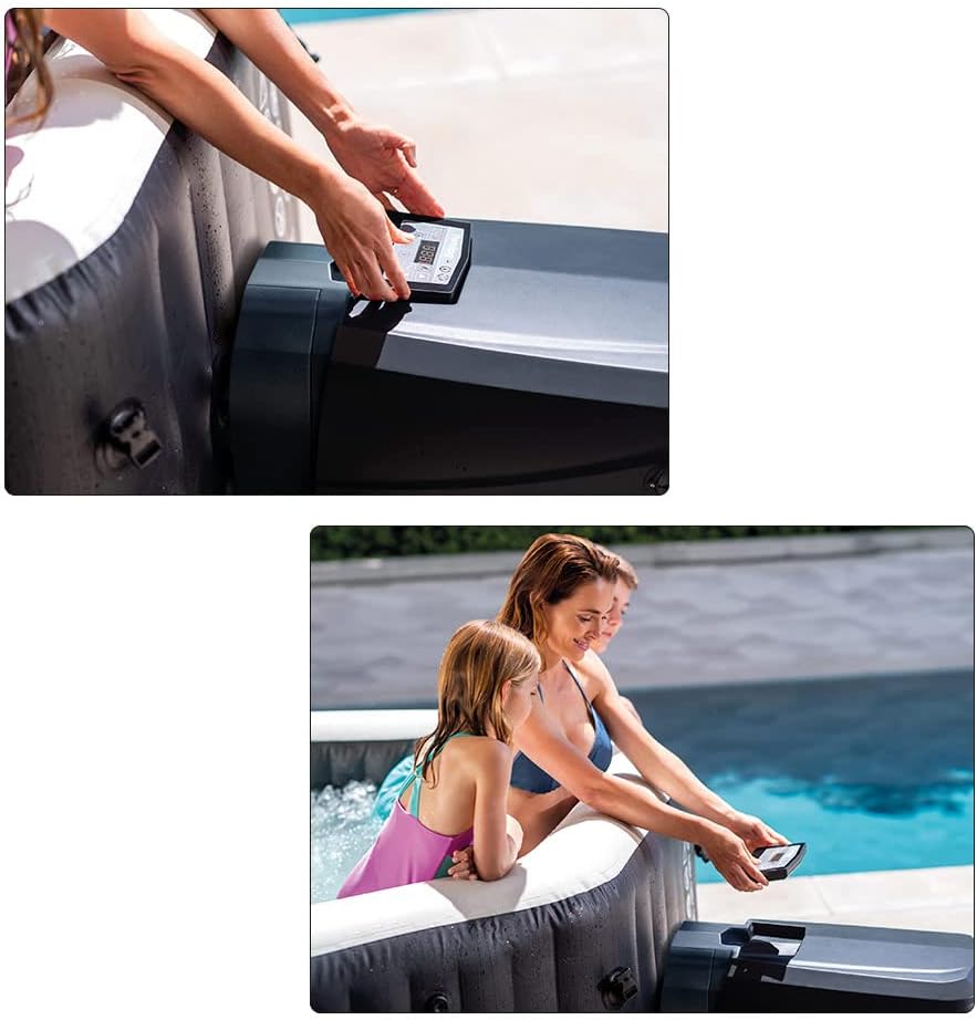 Spa hinchable 4 personas octogonal, Burbujas Deluxe y chorros de agua (55081)