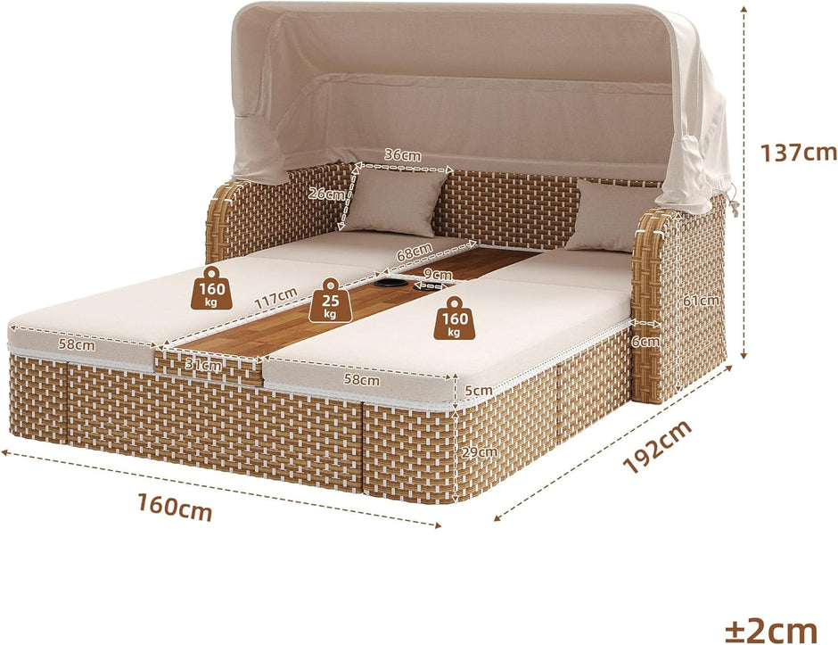 Muebles de terraza resistentes a la intemperie, incluye sofá, taburete, sillón y mesa